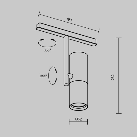 TR005-4-12W-DS-B Трековый светильник Elti Exility 3000-6000K 12Вт 36° Dim Smart