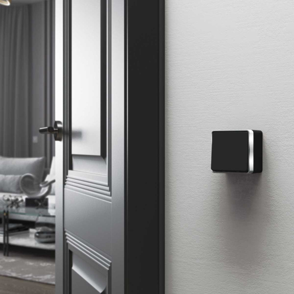 Выключатель одноклавишный Werkel Gallant черный/хром W5010035 4690389163784