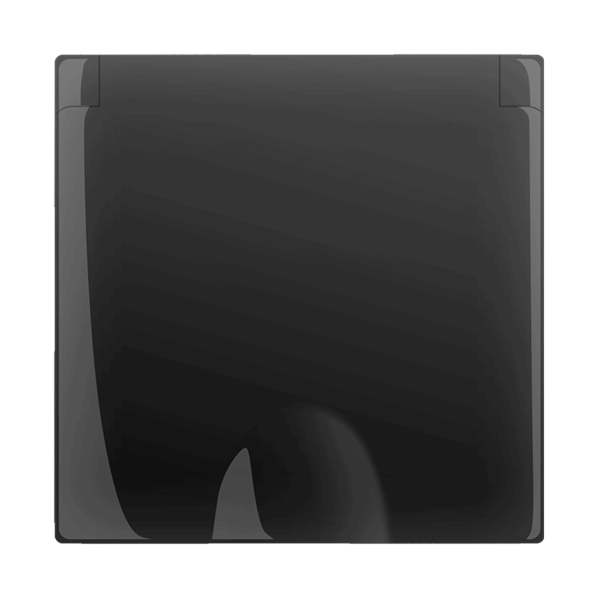 Розетка Werkel влагозащищенная с заземлением с защитой крышкой и шторками черный матовый W1171208 4690389156892