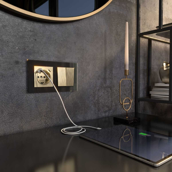 Рамка на 2 поста Werkel Favorit черный W0021108 4690389159589