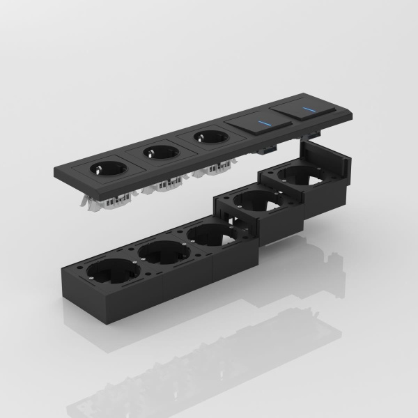 Коробка для накладного монтажа Werkel черный W8000008 4690389170850