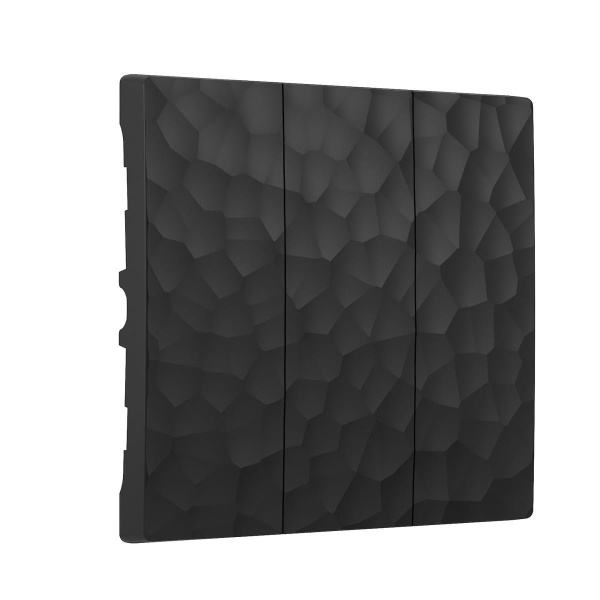 Набор клавиш Werkel Hammer для выключателя трехклавишного черный W1239008 4690389162688