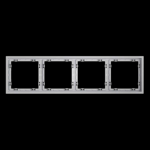 Рамка пластиковая S70 на 4 поста, (серый) Voltum VLS100416