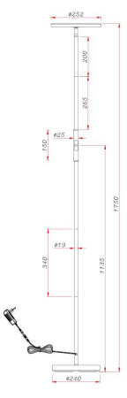 Торшер Arte Lamp Sceptrum A1822PN-1BK