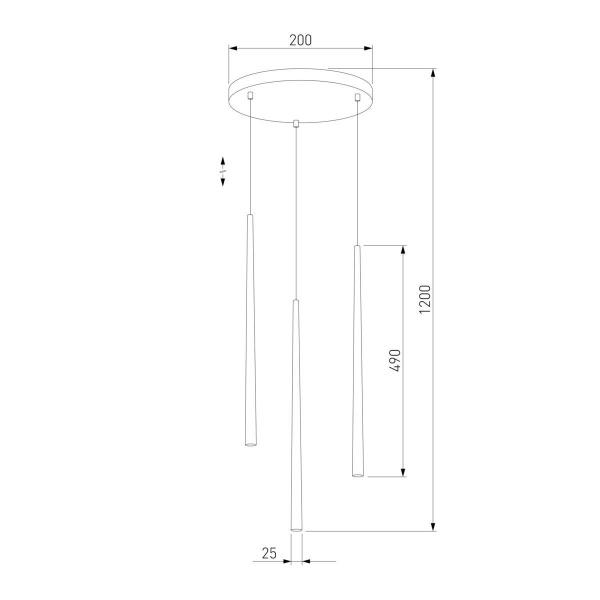 Подвесная люстра TK Lighting 6427 Piano White