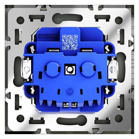 Розетка встраиваемая Voltum S70 с заземлением 16А, (графит) VLS040107