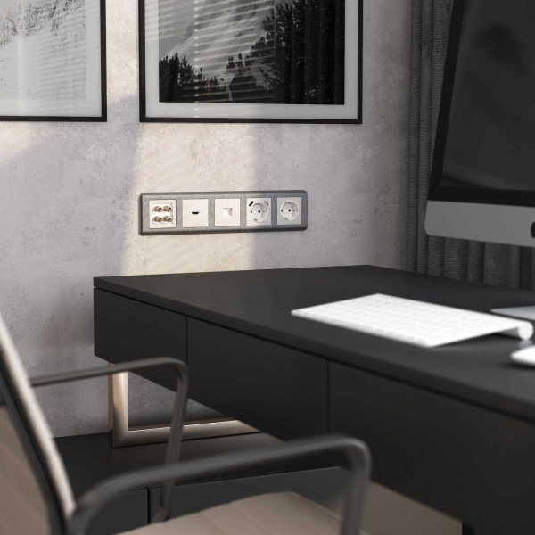 Розетка Werkel Ethernet RJ-45 перламутровый рифленый W1181013 4690389172717