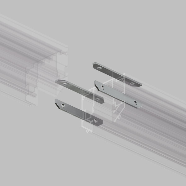 Комплект прямых соединителей для закладного профиля TR3040-AL Denkirs Smart One (4 шт.) TR3043-AL