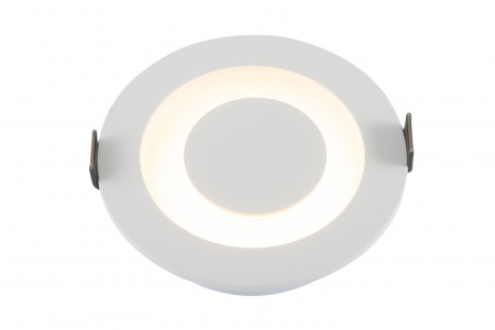 DK2700-WH Встраиваемый светильник, IP 20, 7 Вт, LED 3000, белый/белый, алюминий/акрил