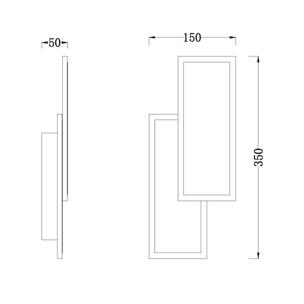 Настенный светодиодный светильник Escada Tandem 10216/2LED