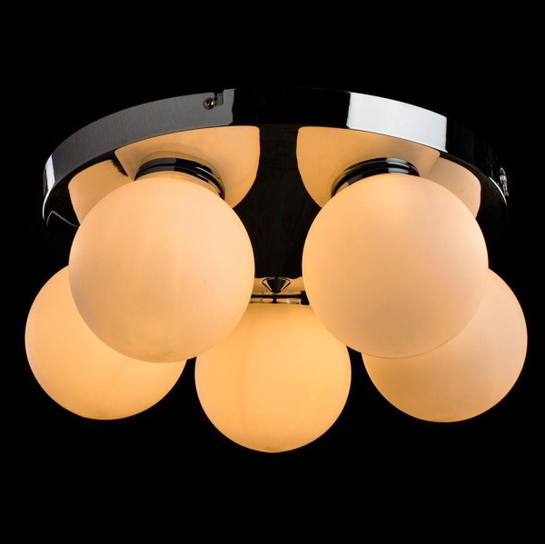 A4445PL-5CC СВЕТИЛЬНИК ПОТОЛОЧНЫЙ  Хром / H16xW37xL37 / 5x33W,5xG9 / 5x330lm 2700K CRI≥70