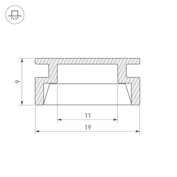 Профиль Arlight HR-2000 ANOD 019190