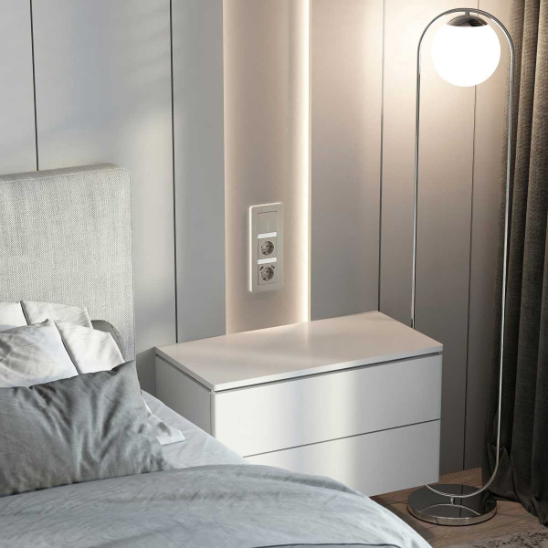 Выключатель одноклавишный с подсветкой (дымчатый) W1210104/ a069448