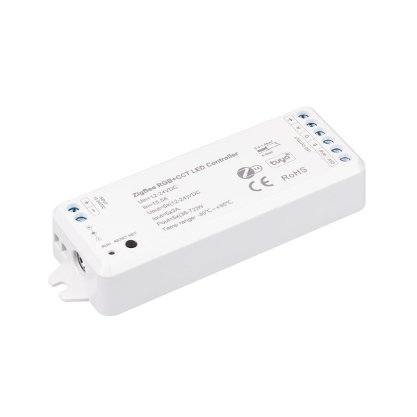 Диммер Arlight INTELLIGENT ARLIGHT SMART-PWM-102-72-RGB-MIX-SUF (12-24V, 5x3A, ZB) (IARL, Пластик) 046538