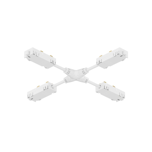 Коннектор X-образный гибкий Denkirs Smart Hide TR2116-WH