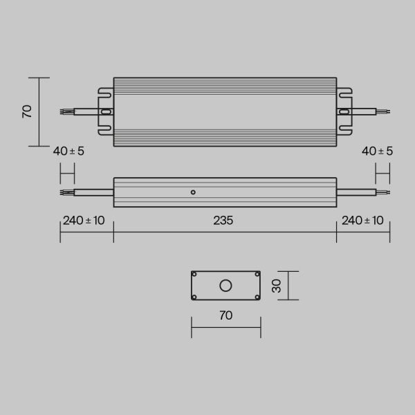 Блок питания Maytoni Magnetic track system 48V 150W IP67 3,12A PSL008-150W-48V-IP67