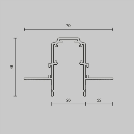 Шинопровод Maytoni Technical Magnetic track system Exility TRX034-423.12B