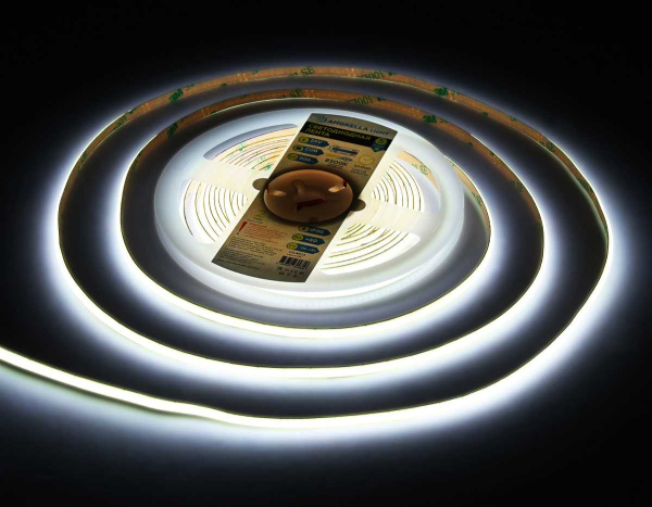 Светодиодная лента Ambrella Light GS4613 COB 400Led/10W m/ 24V IP20 6500K/ 5m*5mm*2.1mm (2 конт.) GS4613