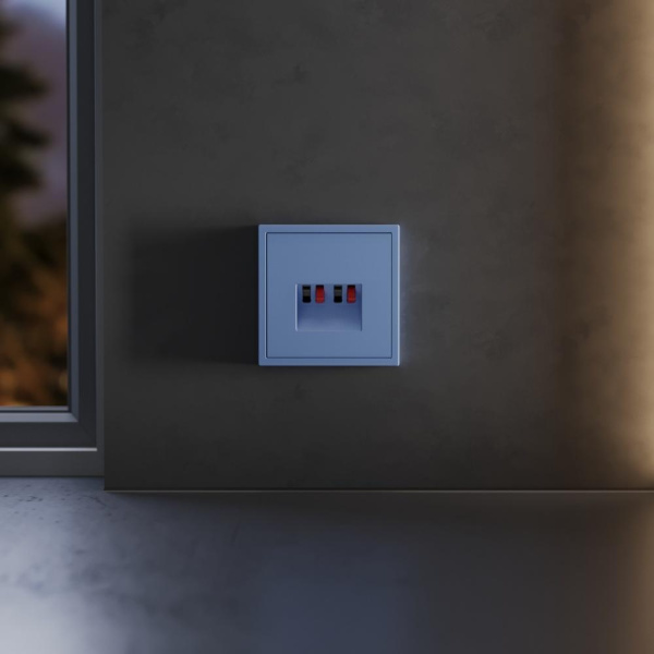 Накладка для розетки акустической 4-местной , S70 (деним) Voltum VLS001515