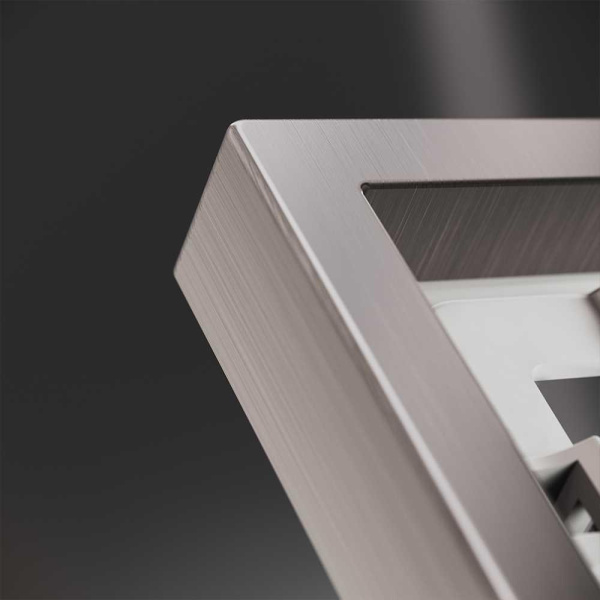 Рамка металлическая на 1 пост, S70 Metal (никель) Voltum VLSM120111