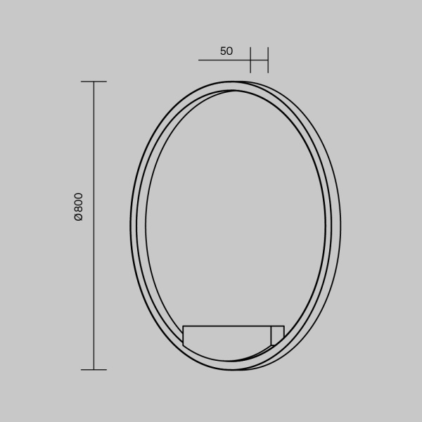 Настенный светодиодный светильник Maytoni Modern Rim MOD058WL-L50WK