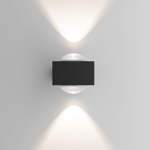 Уличный настенный светильник со светодиодами Elektrostandard Lenses a070458