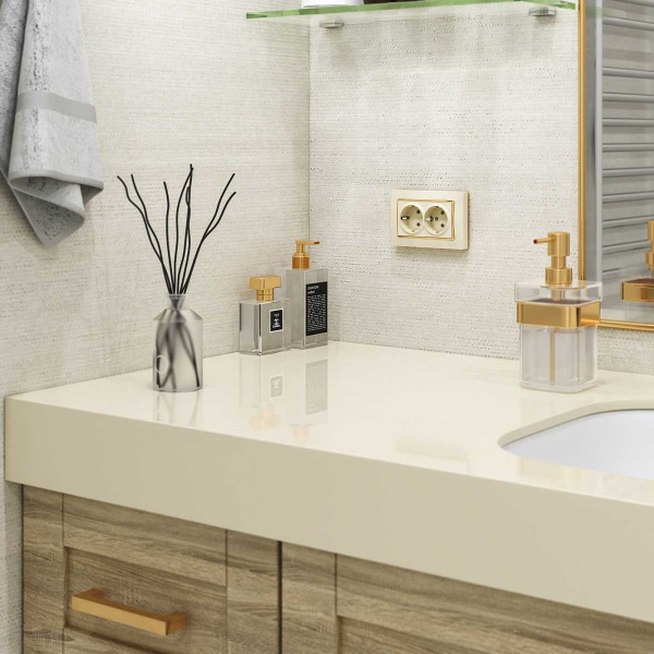 Розетка двойная с заземлением Werkel слоновая кость W1172003 4690389155840