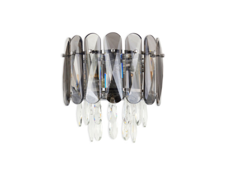 TR5077 Настенный светильник TR5077/2 CH/SM/CL хром/дымчатый/прозрачный E14/2 max 40W 280*280*170