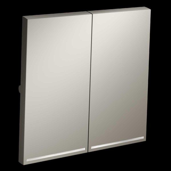 Клавиши для выключателя/переключателя двухклавишного с подсветкой S70 (кашемир) Voltum VLS000403