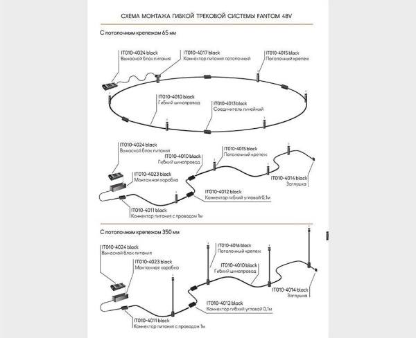 Трековый светодиодный светильник Italline IT010-4018 black 3000K
