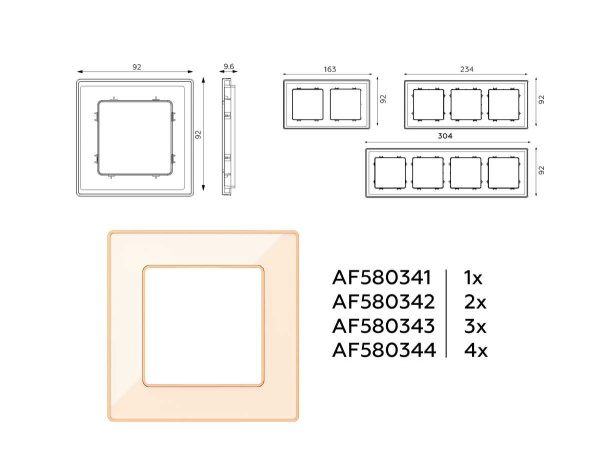 Рамка AMBRELLA VOLT AF580341