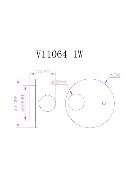 Бра Moderli Cavity V11064-1W