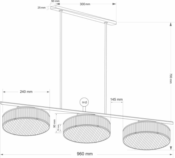 Подвесной светильник KUTEK LAVONE LAV-ZWL-6(Z)240