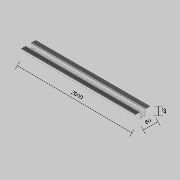 Профиль для уличной трековой системы Maytoni Outdoor O-TR002BF-P-B2M