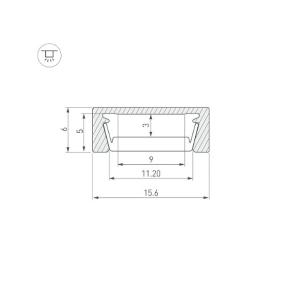 Профиль Arlight MIC-M-3000 ANOD 044542