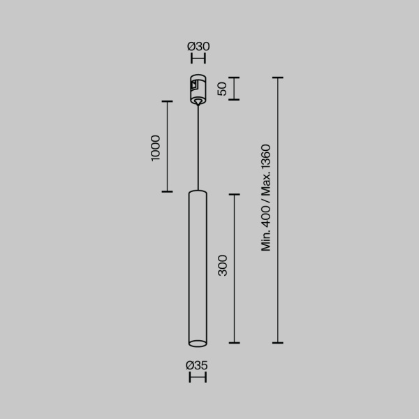 Трековый светильник Maytoni Technical TR155-1-5W4K-PT