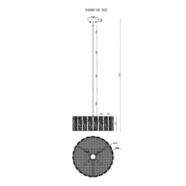Подвесной светильник iLamp Panorama D4688-50 SGD