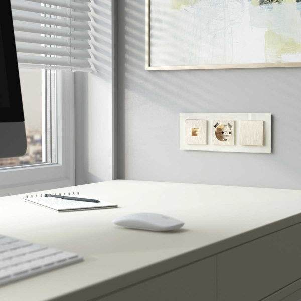 Выключатель одноклавишный проходной Werkel шампань рифленый W1112010 4690389160066