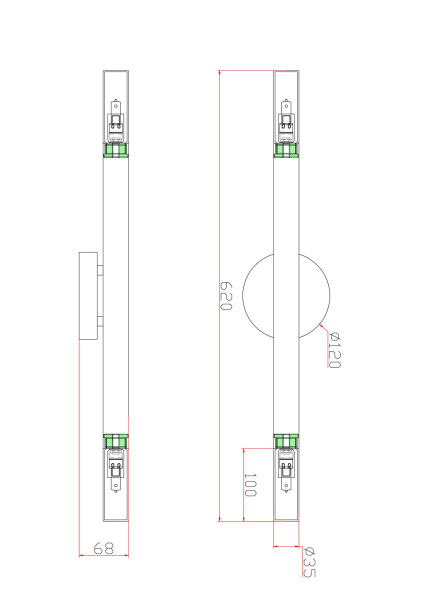 Настенный светильник Freya Match FR6109WL-02G