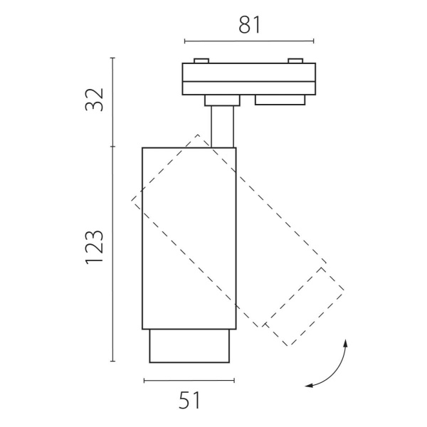 Светильник светодиодный трековый профессиональный с выбором мощности, цветовой температуры и угла освещения д/трековых систем BARRA Fuoco P+CCT Lights