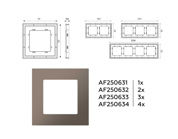 Рамка AMBRELLA VOLT AF250634