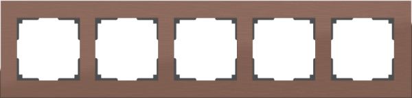 Рамка Werkel Aluminium на 5 постов алюминий коричневый WL11-Frame-05 4690389073724