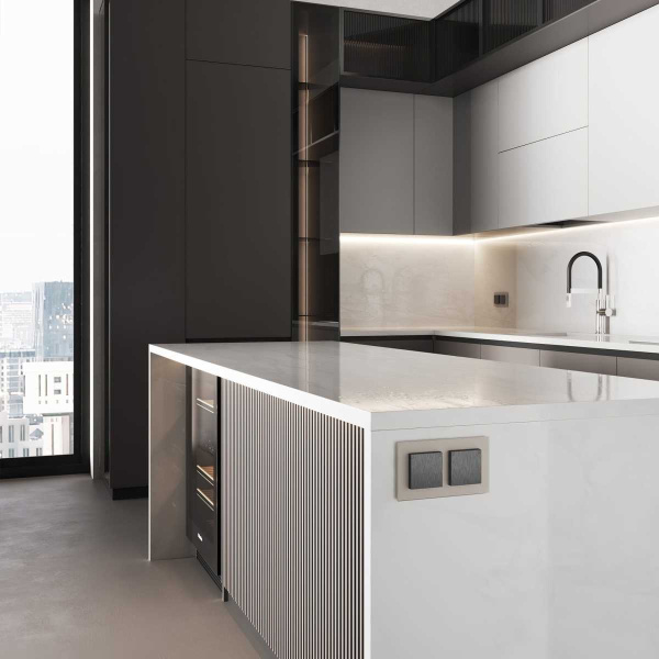 Розетка влагозащищенная с заземлением с защитной крышкой и шторками Werkel N графит рифленый W1171204 4690389213076