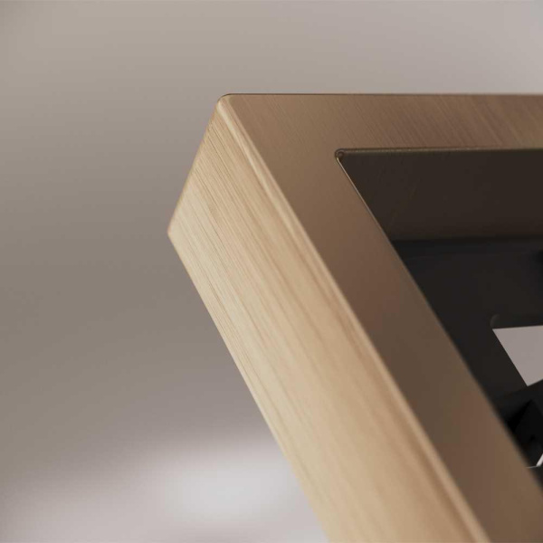 Рамка металлическая на 3 поста, S70 Metal (латунь) Voltum VLSM120309