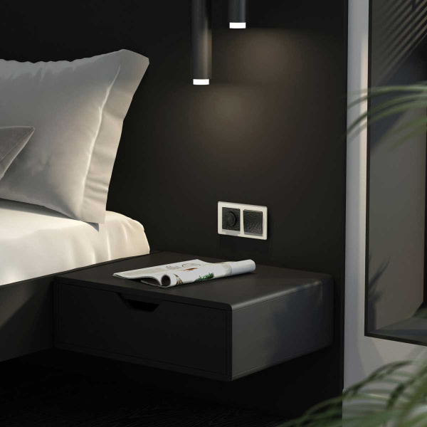 Клавиша Werkel Hammer для выключателя перекрестного черный W1219008 4690389162220