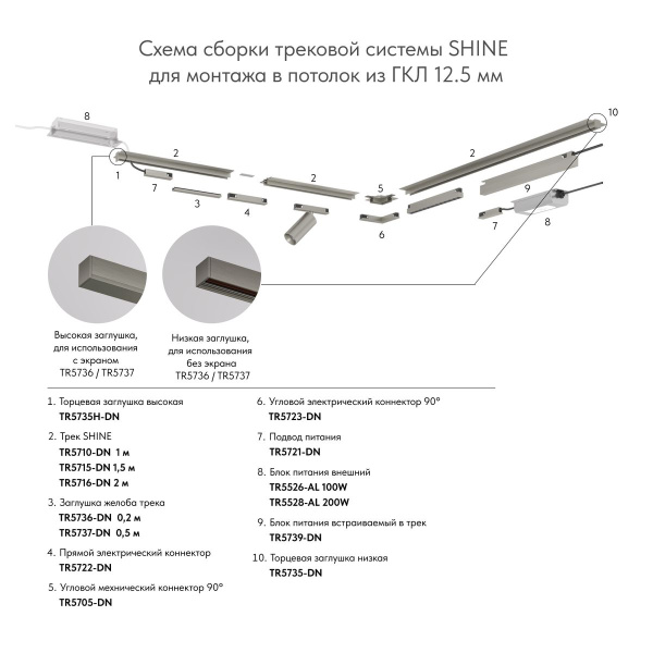 Соединитель DENKIRS SHINE HIDE TR5705-DN