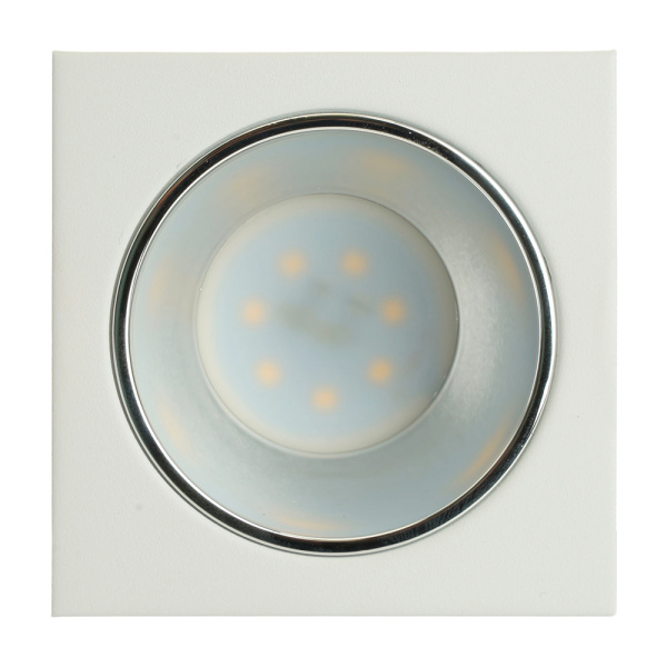 Светильник встраиваемый Feron DL3112 потолочный MR16 G5.3 белый + хром 51406