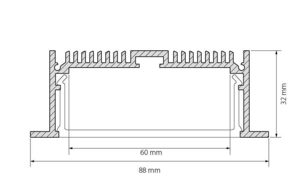 Профиль Arlight SL-LINIA88-F-2000 ANOD 019315