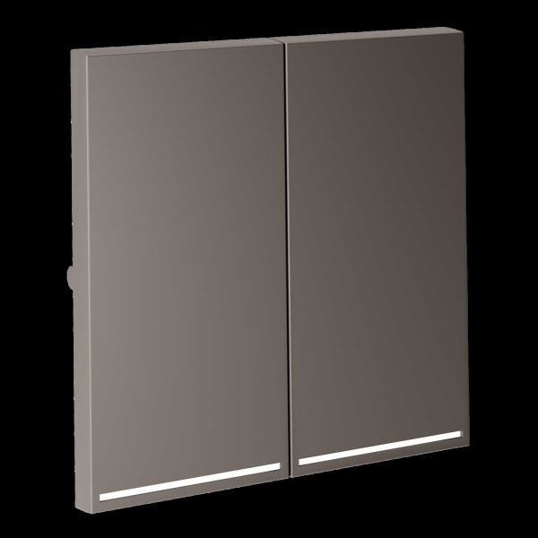 Клавиши для выключателя/переключателя двухклавишного с подсветкой, S70 (капучино) Voltum VLS000414