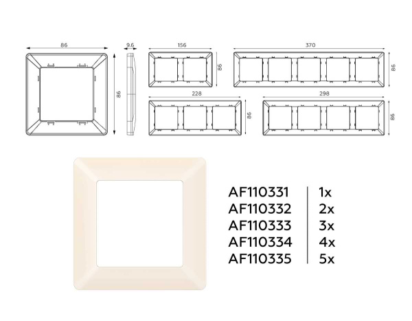 Рамка AMBRELLA VOLT AF110335